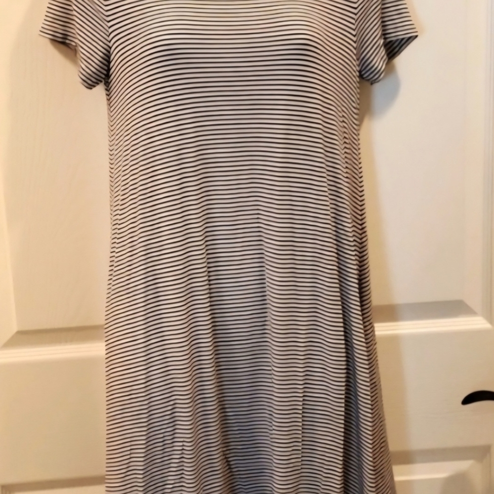 Striped Black and White Women's Dress